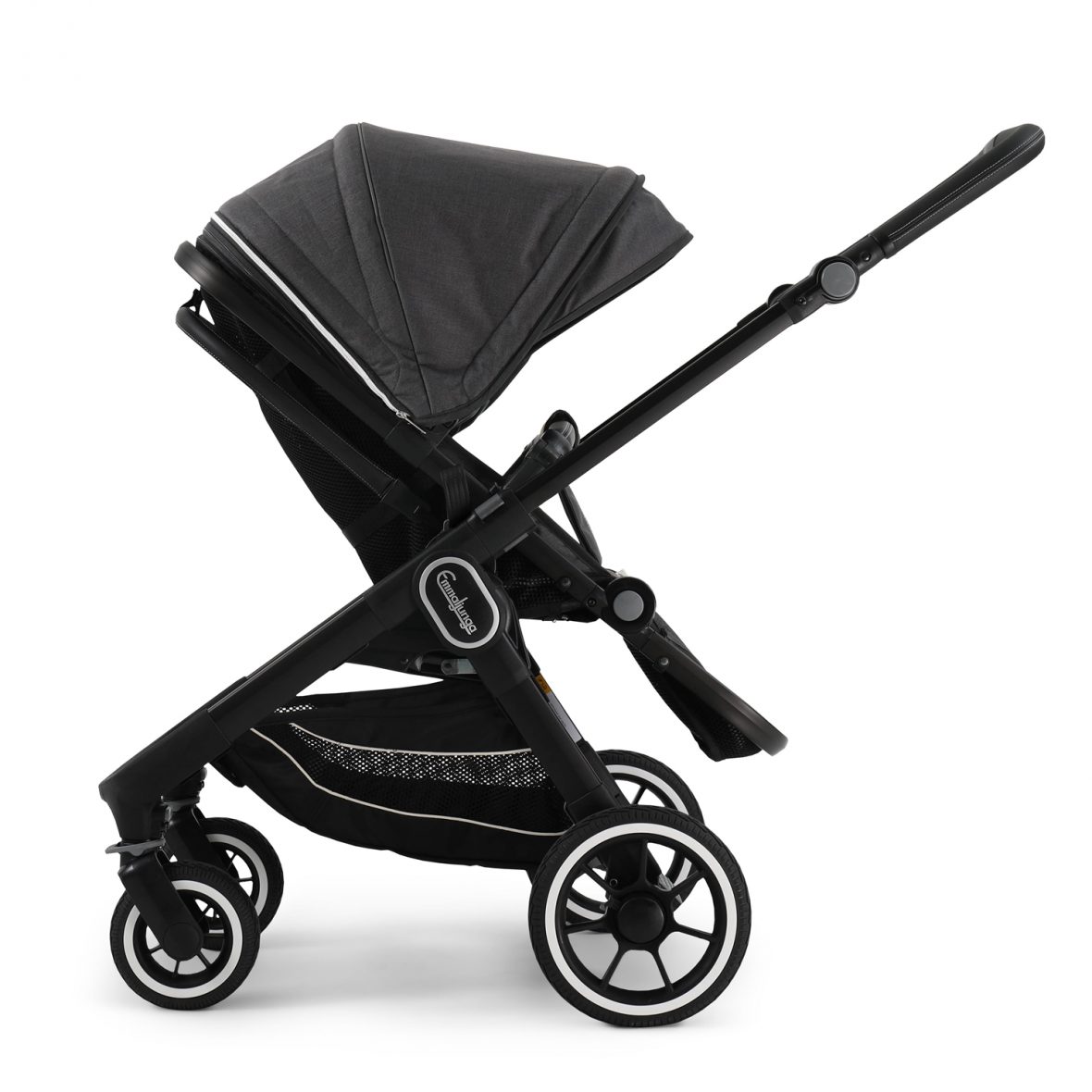 Emmaljunga Chassis NXT60 – Black + Emmaljunga NXT Seat ERGO Lounge Black