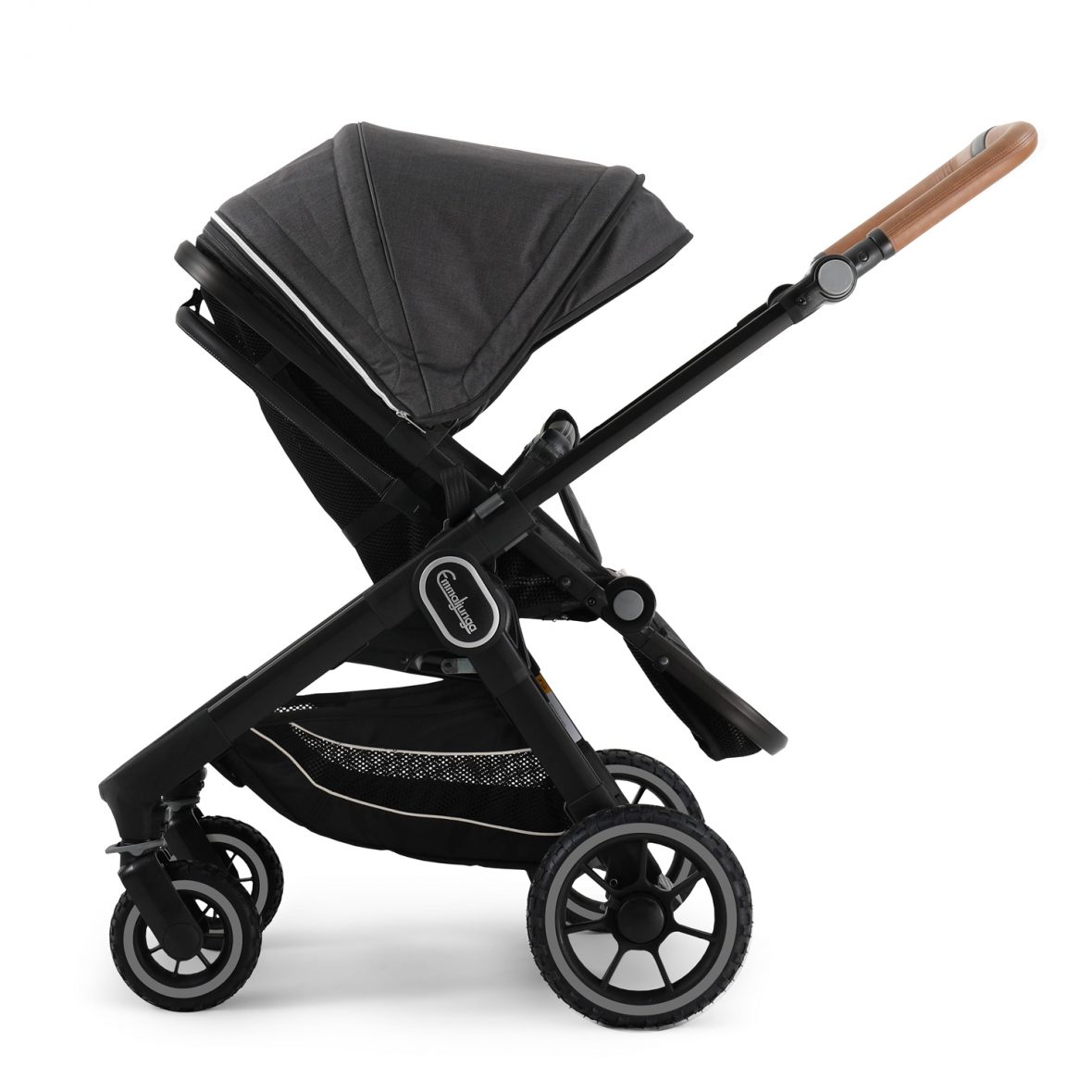 Emmaljunga Chassis NXT60 Outdoor Offroad – Black + Emmaljunga NXT Seat ERGO Lounge Black