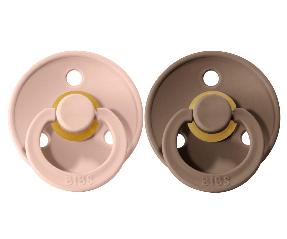 BIBS 2 Chupetas 6-18m – Dark Oak/Blush