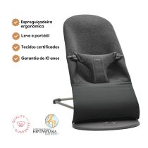 BabyBjorn Espreguiçadeira Bliss 3D Jersey - Gris Oscuro