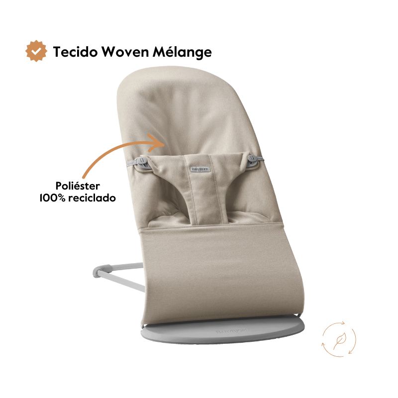 BabyBjorn Espreguiçadeira Bliss 3D Jersey tecido woven melange
