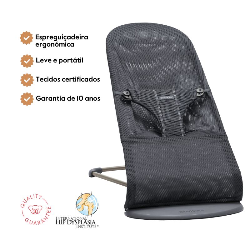 BabyBjorn Espreguiçadeira Bliss Mesh – Antracita