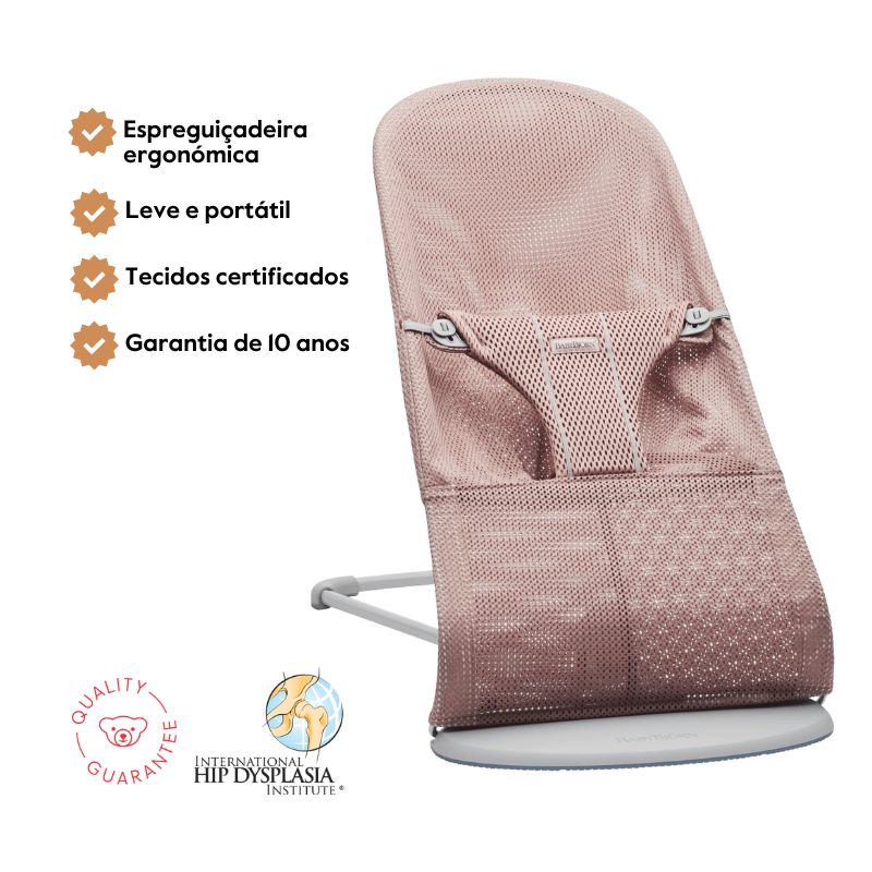 BabyBjorn Espreguiçadeira Bliss Mesh – Rosa Palo