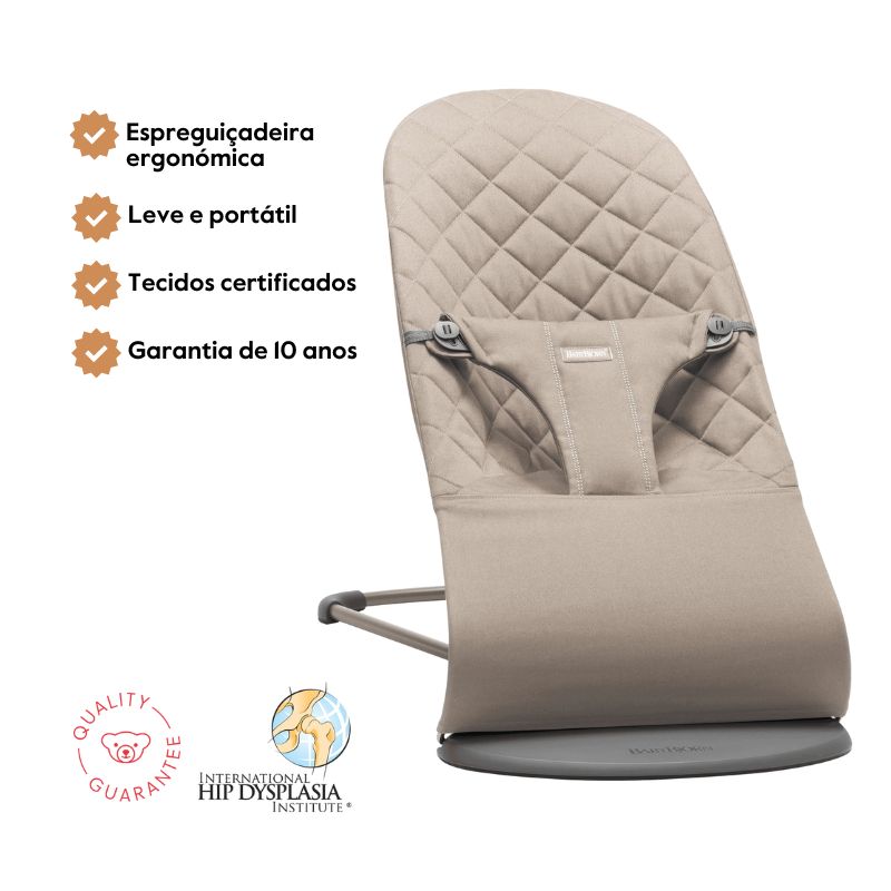 BabyBjorn Espreguiçadeira Bliss Woven Classic – Gris Arena