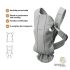 BabyBjorn Mochila Porta Bebé Mini 3D Jersey - Gris Claro