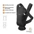 BabyBjorn Mochila Porta Bebé Mini Cotton - Negro