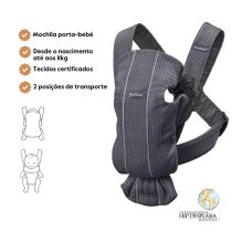 BabyBjorn Mochila Porta Bebé Mini Mesh - Antracita