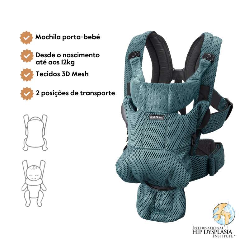 BabyBjorn Mochila Porta Bebé Move Mesh – Verde Salvia