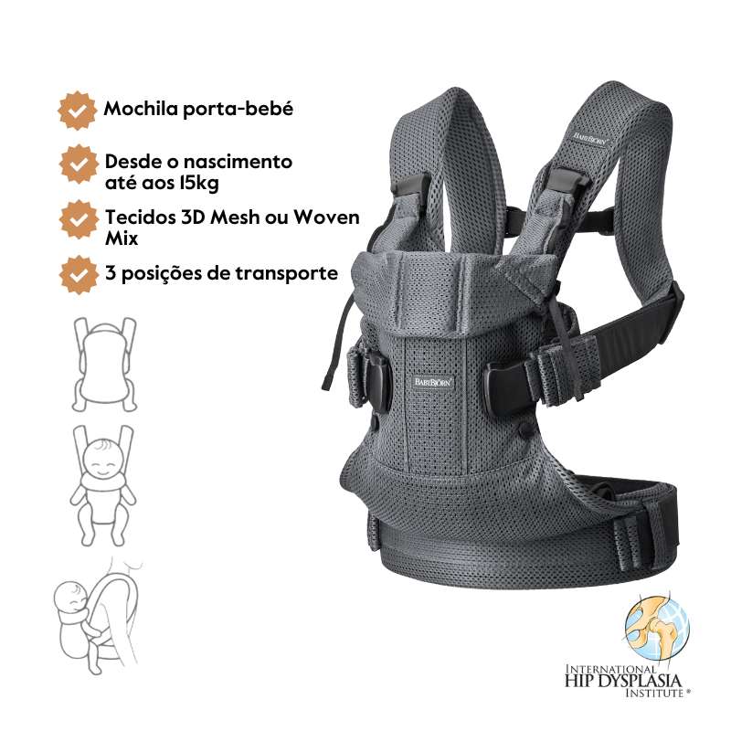BabyBjorn Mochila Porta Bebé One Air – Antracita