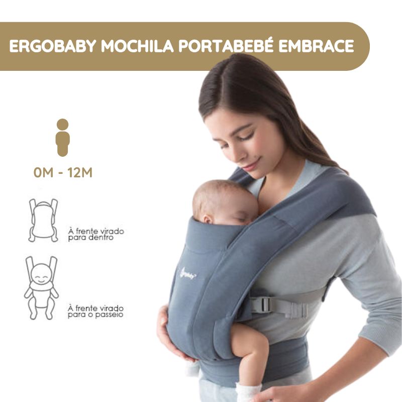 Ergobaby Mochila Portabebé Embrace – Azul Oxford