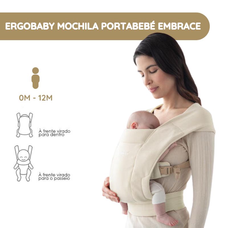 Ergobaby Mochila Portabebé Embrace – Creme