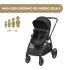 Maxi-Cosi Carrinho de Passeio Zelia 3 - Essential Black