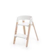 Stokke Steps Bundles - Assento Branco/Patas Naturais (Faia)