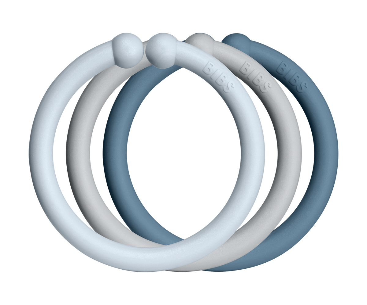 BIBS – 12 Argolas Loops – Baby Blue/Cloud/Petrol