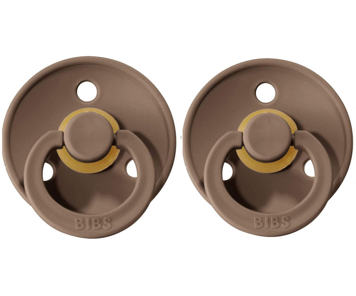 BIBS 2 Chupetas 6-18m – Dark Oak/Dark Oak