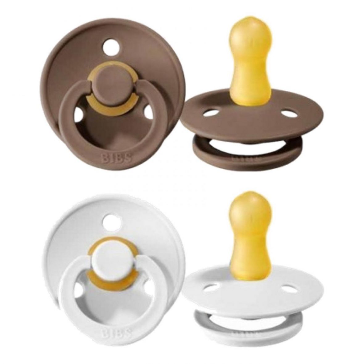 BIBS 2 Chupetas 6-18m – Dark Oak/White