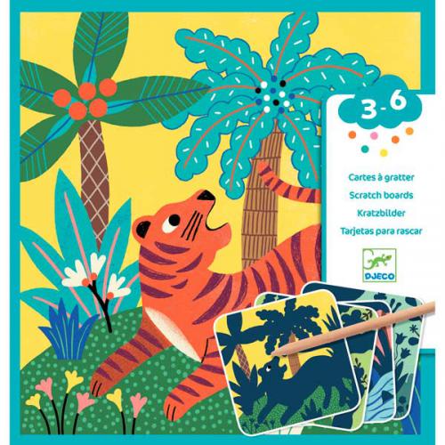 Djeco – Grandes Animais – Cartões p/ Raspar