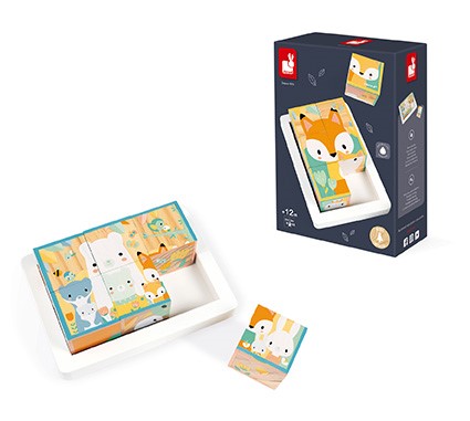 Janod – Bandeja com 6 Cubos Pure