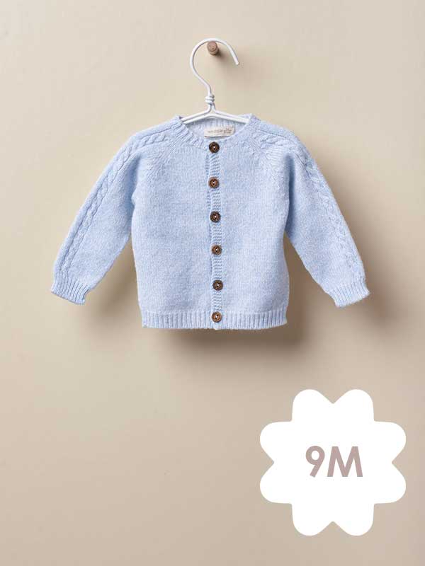 Wedoble Casaco Lã Azul mouliné 9M