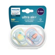Philips Avent - 2 Chupetas - Ultra Air Trendy 0-6 M - Menino