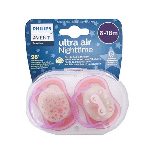 Philips Avent – 2 Chupetas – Ultra Air – NT – 6-18 M – Menina