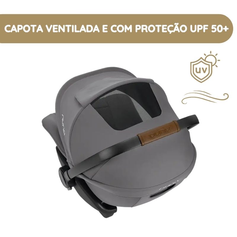 Nuna Cadeira Auto Arra Next capota ventilada e com proteção UPF 50+
