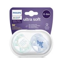 Philips Avent - 2 Chupetas - Ultra Soft Deco 0-6M - Menino