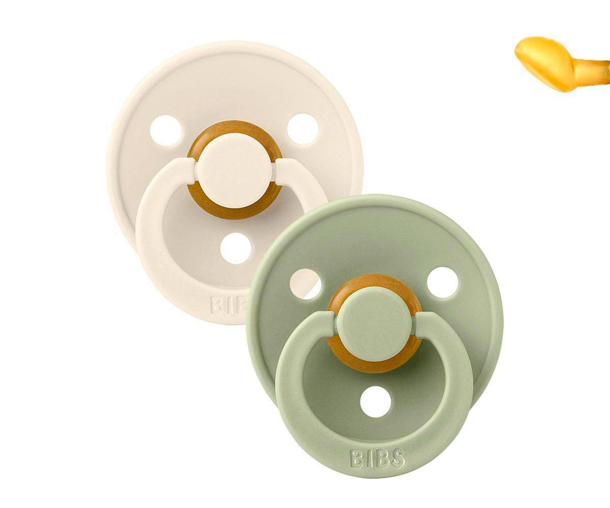 BIBS 2 Chupetas Anatómicas 6-18m – Ivory/Sage