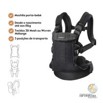 Babybjorn Mochila Porta Bebé Harmony – Negro Mesh – Compre