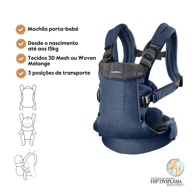Babybjorn Mochila Porta Bebé Harmony – Azul Marino Mesh