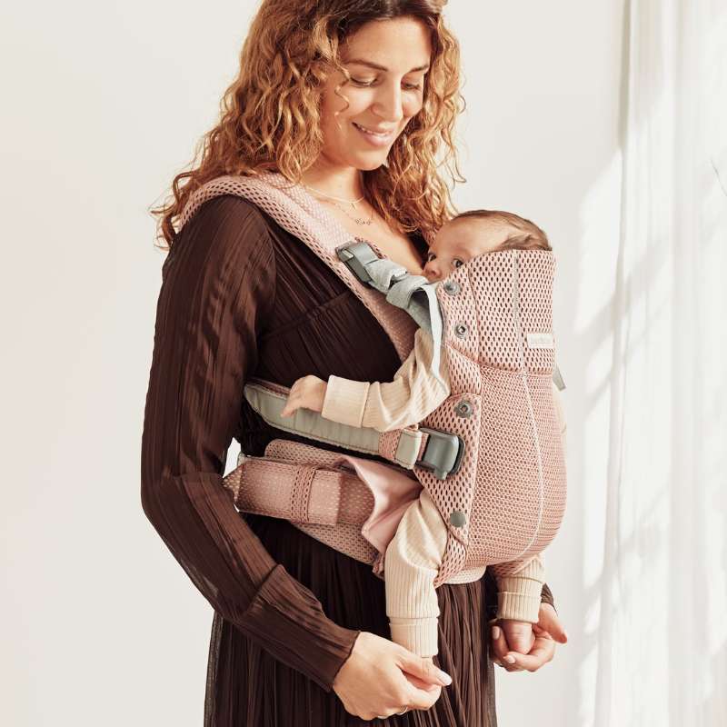 Babybjorn Mochila Porta Bebé Harmony – Rosa Palo Mesh (2)