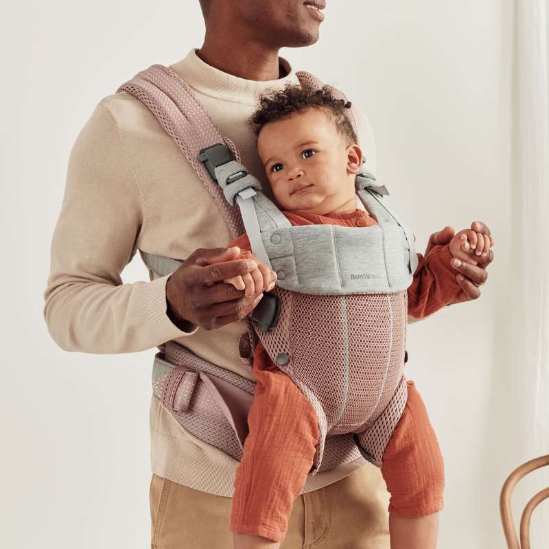 Babybjorn Mochila Porta Bebé Harmony – Rosa Palo Mesh (3)