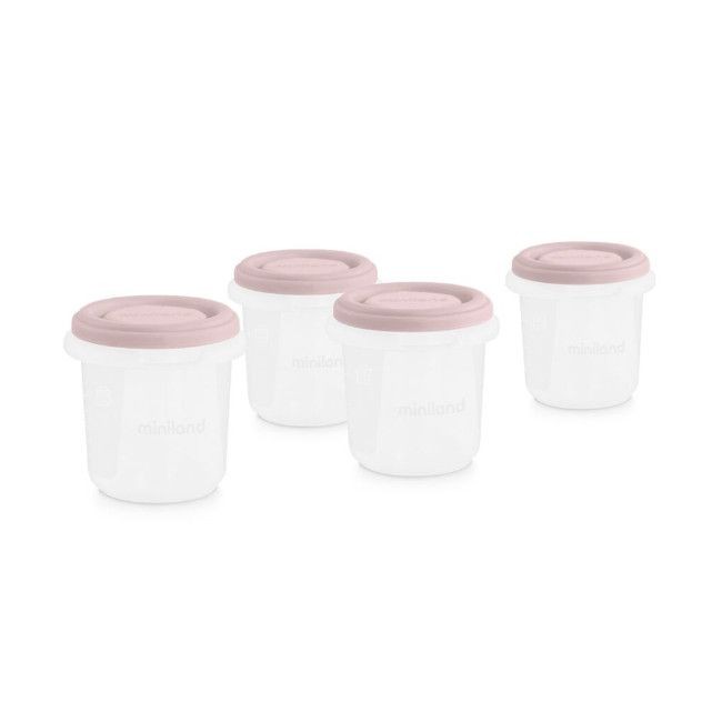Miniland Conjunto de 4 Recipientes 250ml – Blush