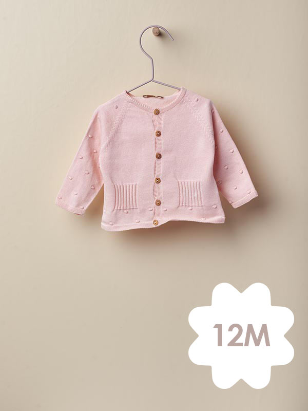 Wedoble Casaco Tricotado Rosa – 12M