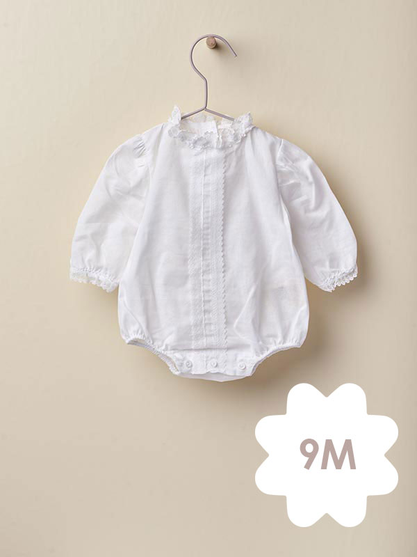Wedoble Body Blusa com Renda Branco – 9M