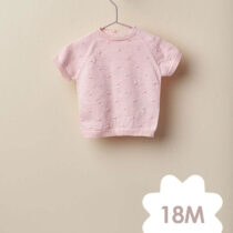 Wedoble-Camisola-de-Manga-Curta-Tricotada-Rosa-–-18M