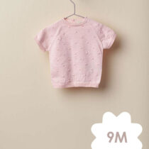 Wedoble-Camisola-de-Manga-Curta-Tricotada-Rosa-–-9M