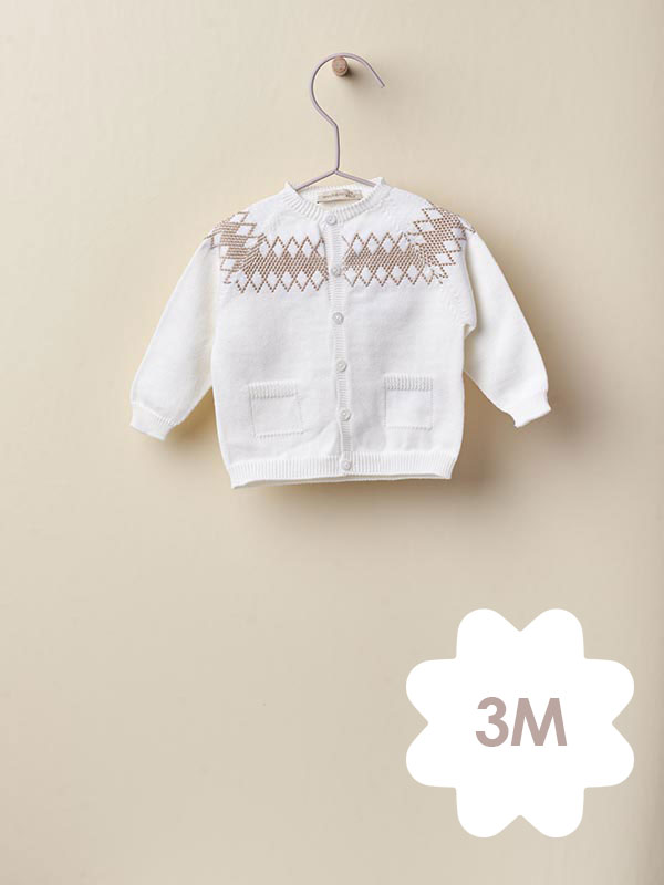 Wedoble Casaco Tricotado Pérola – 3M