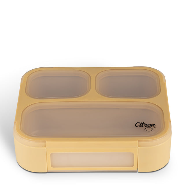 Citron Lunchbox com Talheres – Amarelo