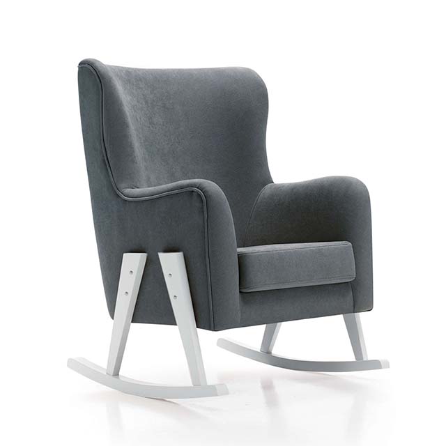 Alondra Poltrona de Amamentação Glam Patas Madeira Brancas – Marengo