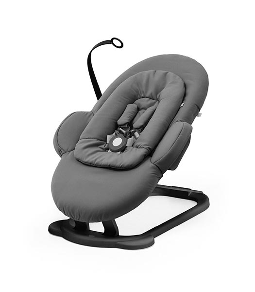 Stokke Steps Espreguiçadeira – Herringbone Grey / Black Chassis