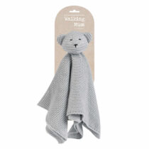 Walking Mum Urso Doudou em Bambu Gris 34X34 cm
