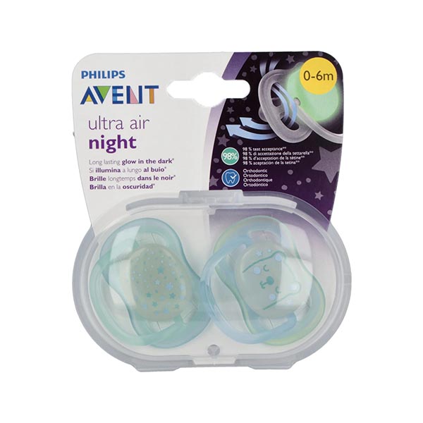 Philips Avent – 2 Chupetas – Ultra Air – NT – 0-6 M – Menino