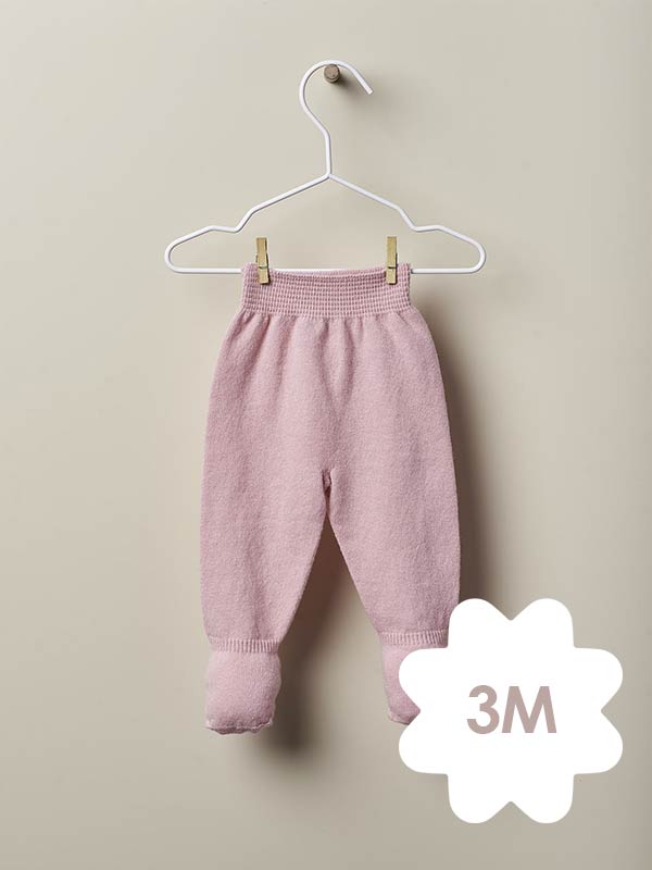 Wedoble calça com pe Rosa médio – 3M