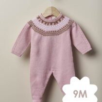 Wedoble babygrow jaquard Rosa médio