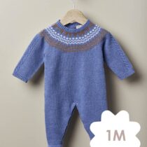 Wedoble babygrow jaquard Azul médio