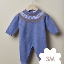 Wedoble babygrow jaquard Azul médio