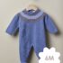 Wedoble babygrow jaquard Azul médio