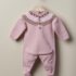 Wedoble babygrow jaquard Rosa médio