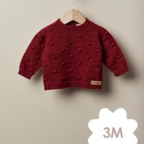 Wedoble camisola pompom Vermelho mouliné